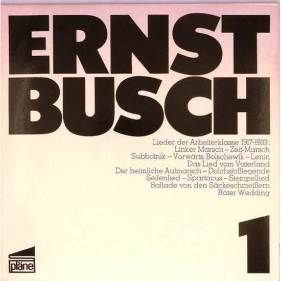 Пластинка Ernst Busch Эрнст Буш